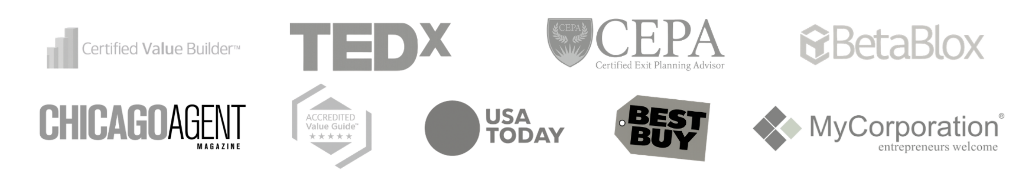 Credentials: Certified Value Builder, TEDx Speaker, CEPA Certified Exit Planning Advisor, BetaBlox Mentor